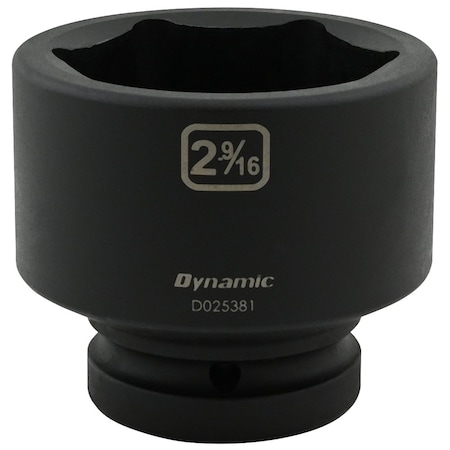 Dynamic 1" Drive Standard Socket, Black Phosphate, Tools 2-9/16" X 1" Drive, 6 Point Standard Length D025381